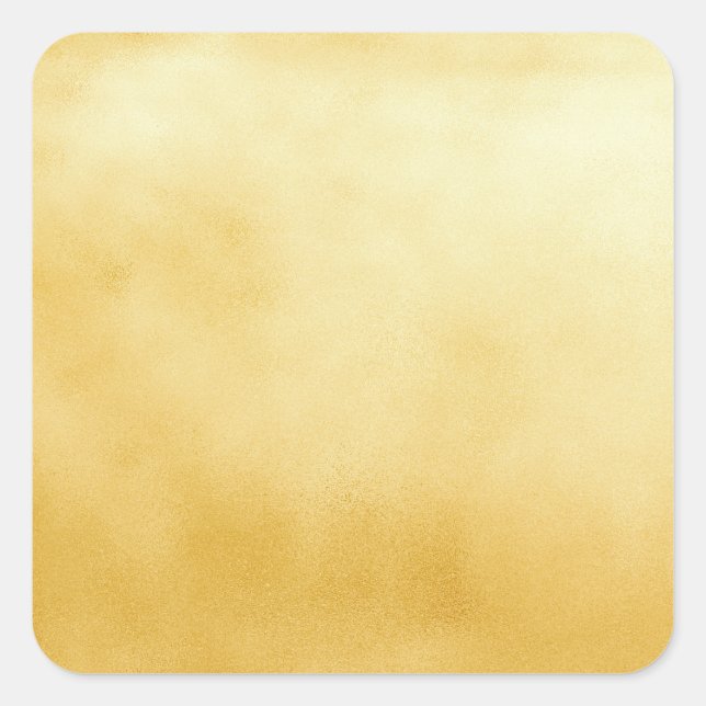 Golden Foil Faux Gold Square Sticker (Front)