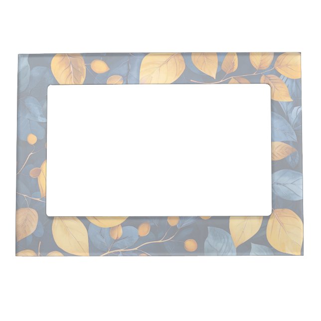 Golden Foliage Dreams Autumn Nature Beauty Magnetic Frame (Front)