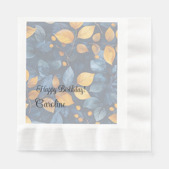 Golden Foliage Dreams Autumn Nature Beauty Napkins (Front)