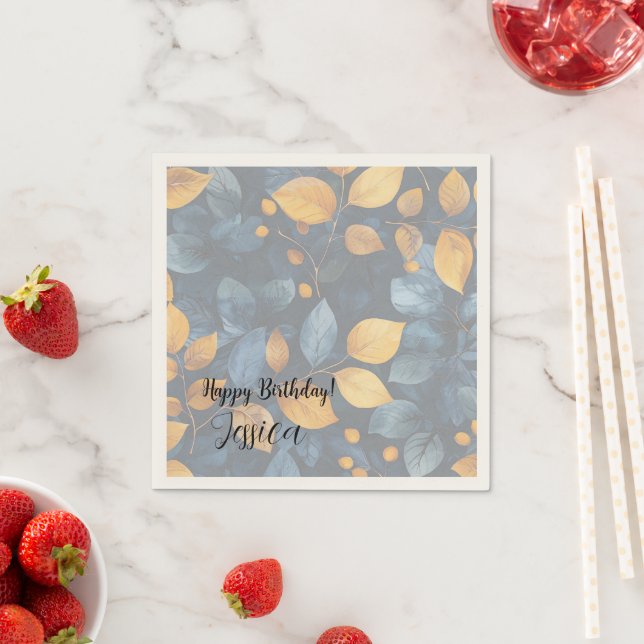Golden Foliage Dreams Autumn Nature Beauty Napkins (Insitu)