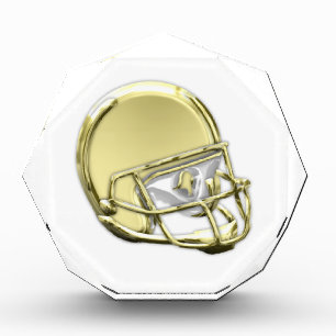 Golden Football Helmet Acrylic Award