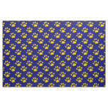 Golden Footprint Claw Paw Fabric