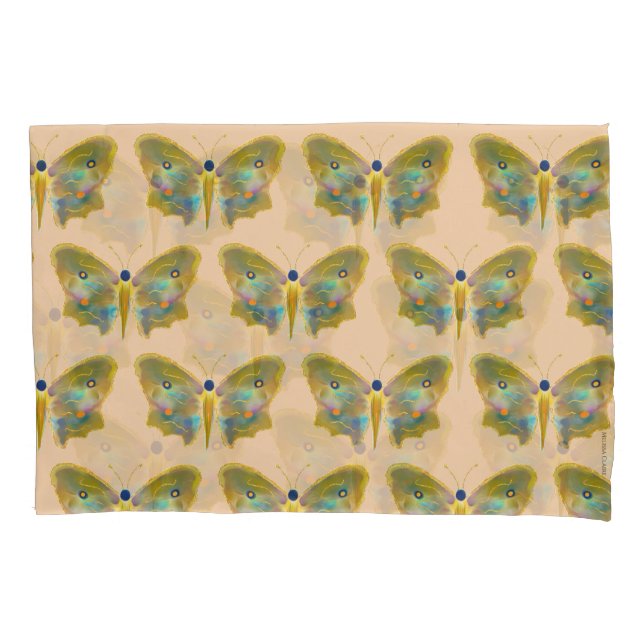“Golden Forest” Butterfly Pillowcase (Front)