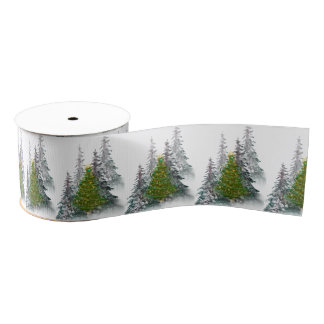 Golden Forest Glow Christmas Ribbon