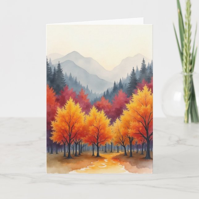 Golden Forest Path Card (Front)