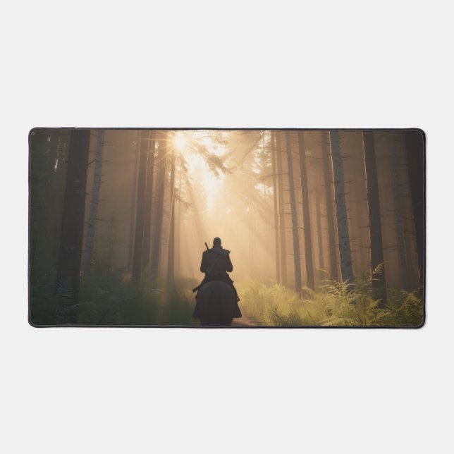 Golden Forest Rider Desk Mat (Front)