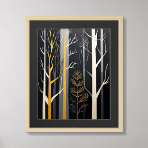 Golden Forest Serenity Framed Art