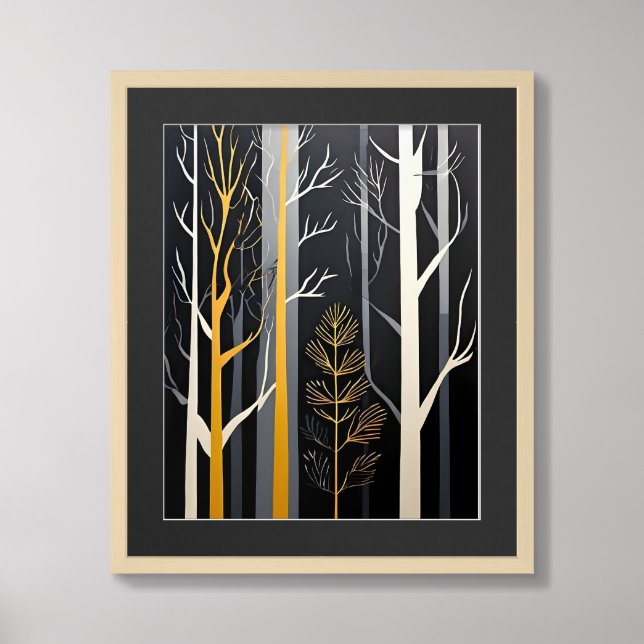 Golden Forest Serenity Framed Art (Framed Front)