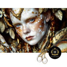 Golden Forest Shaman  Mythic Tribal Decoupage