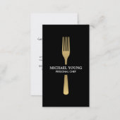 GOLDEN FORK Chef, Catering, Restaurant Business Card (Front/Back)