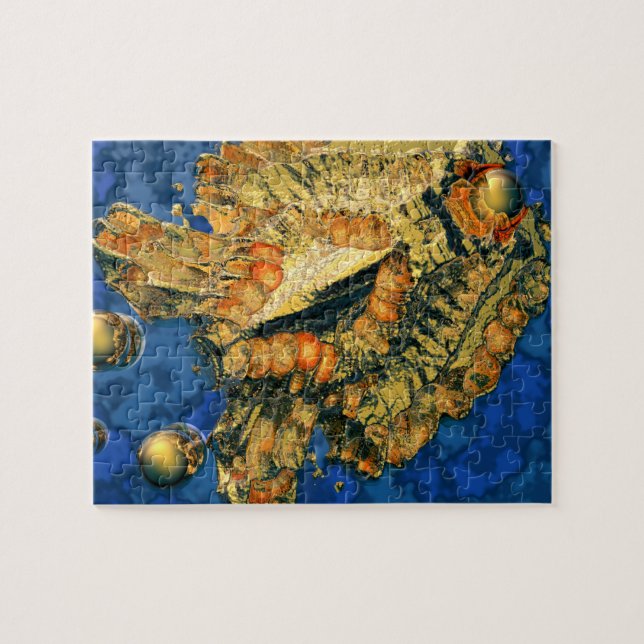 Golden fossil jigsaw puzzle (Horizontal)