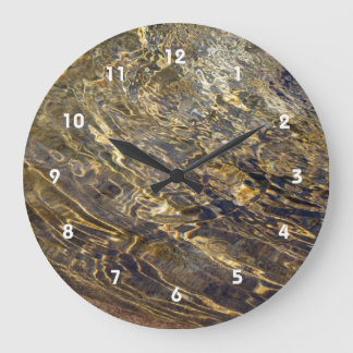 Golden Fountain Water 2 Large Clock