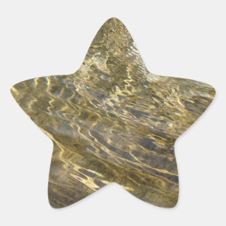 Golden Fountain Water Star Sticker