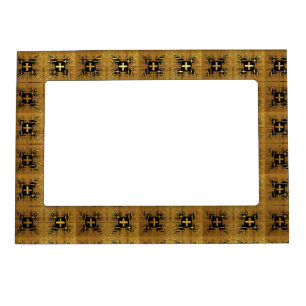 Golden Fractal Crosses  Magnetic Frame