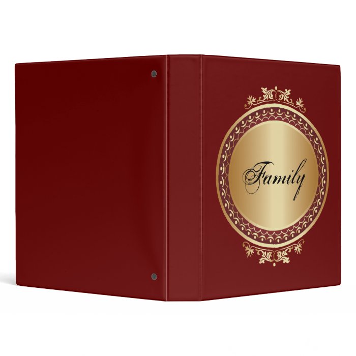 Golden Frame Burgundy Binder