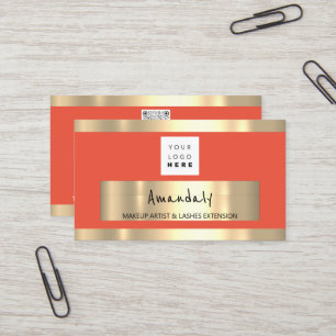 Golden Frame Fashion Boutique Shop QR CODE Logo Business Card