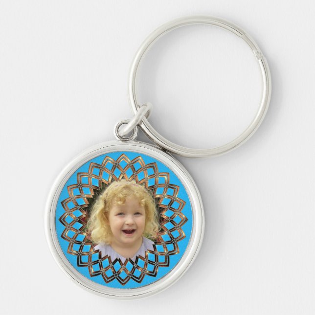 Golden frame for your photo keychain (Front)