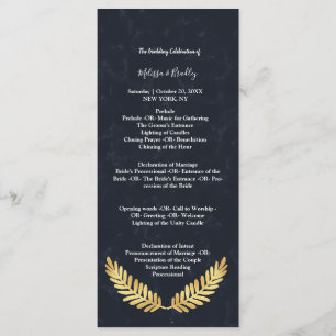 Golden Frame Navy back ceremony Program