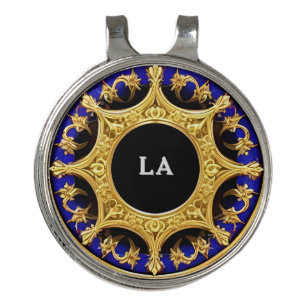 Golden Frame with Ornate Details Golf Hat Clip