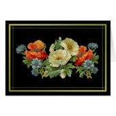 Golden Framed Poppy and Cornflowers Blank Art (Front Horizontal)