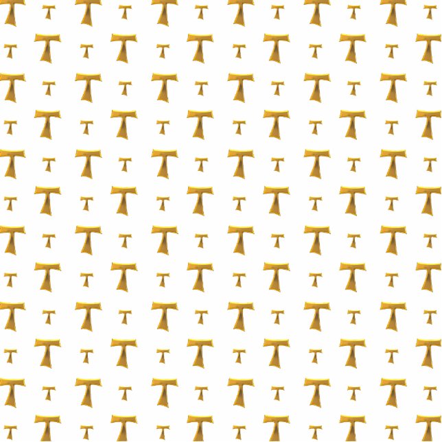 Golden Franciscan Tau Cross Statuette (Front)