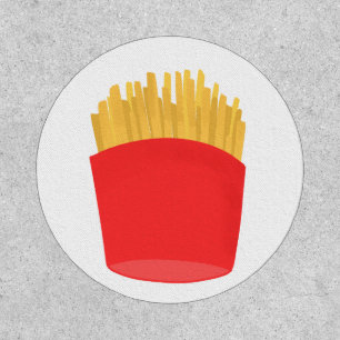 Golden French Fries In Red Container Patch