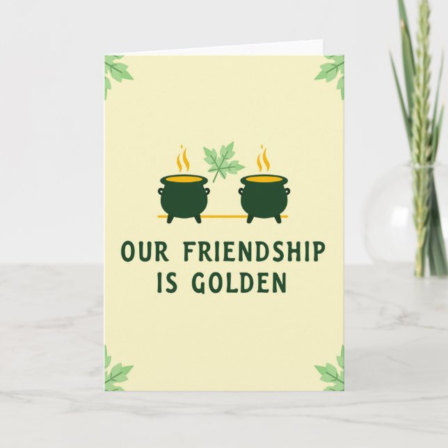 Golden Friendship Brew Card (Front)