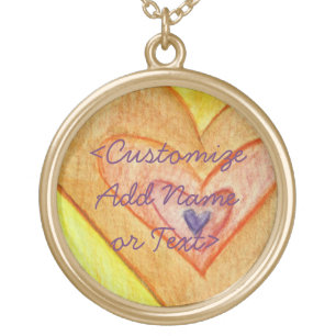Golden Friendship Hearts Custom Jewelry Necklace