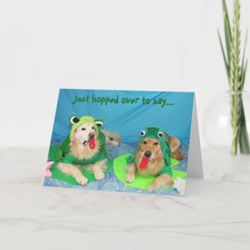 Golden Frog Birthday Card