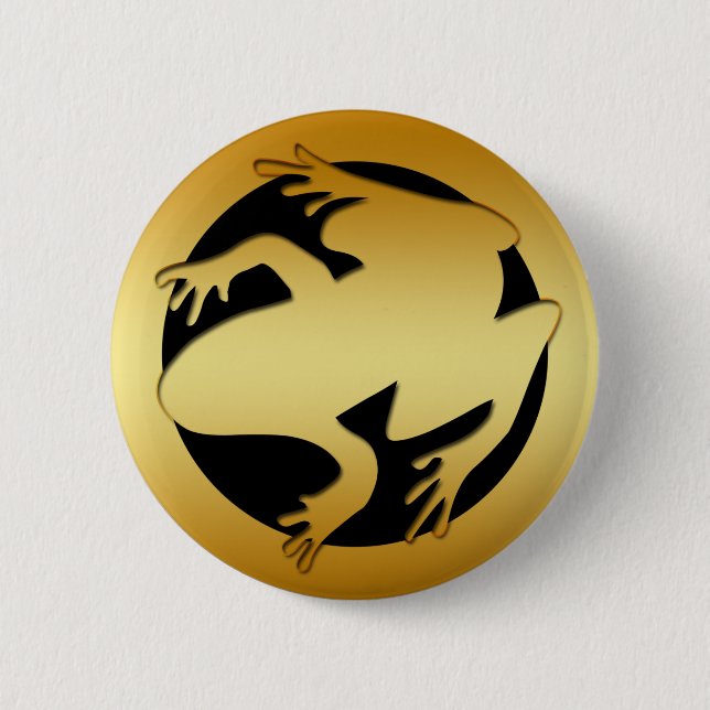 GOLDEN FROG PINBACK BUTTON (Front)