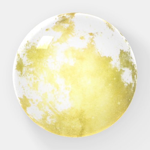 Golden Full Moon Phase Paperweight