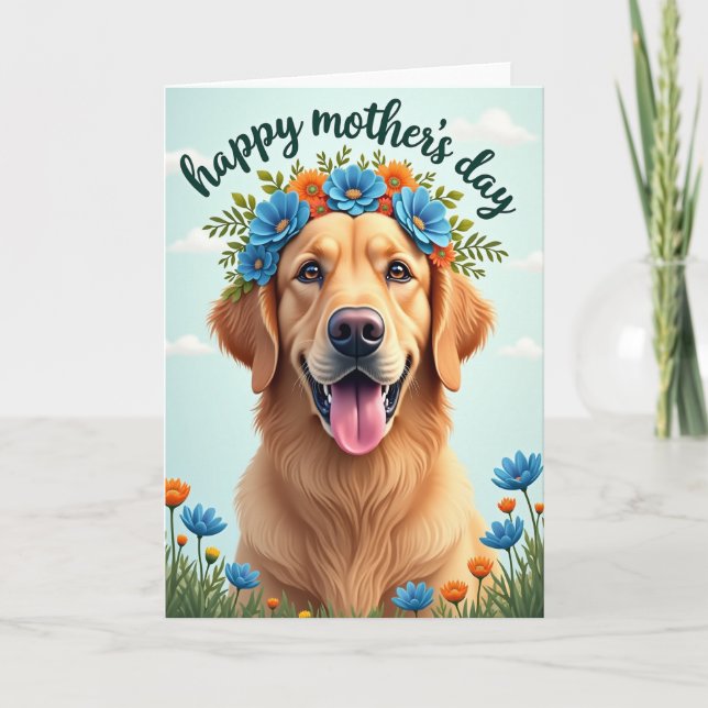 Golden Fur Mothers Day Card (Front)