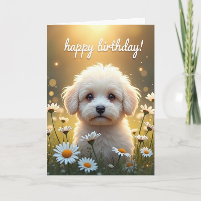 Golden Furry Birthday Card (Front)