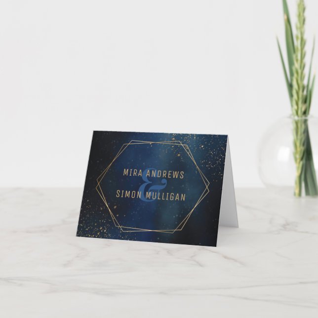 Golden Galaxy Note Card (Front)