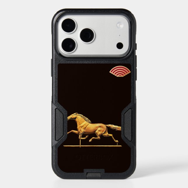 Golden Galloping Horse Phone Case – Bold Luxury St (Back)