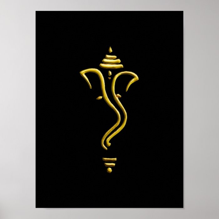 Golden Ganesha Poster