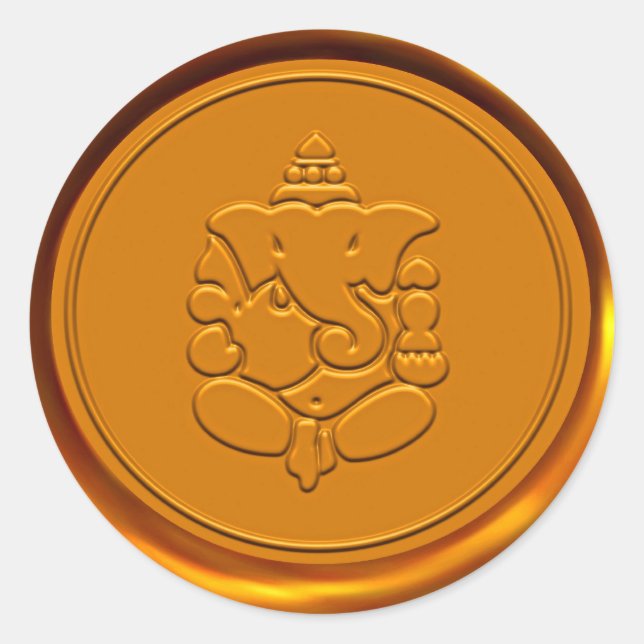 Golden Ganesha Wax Seal (Front)