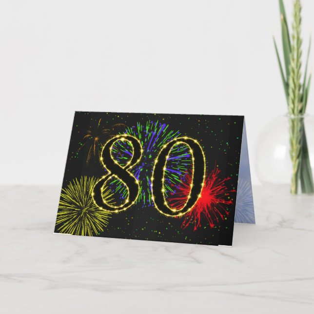 Golden Garden 80th Birthday party invitation (Front)