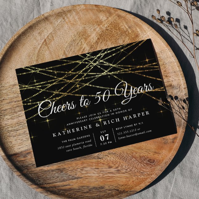 Golden Garland | Any Year Anniversary Party Invitation (Creator Uploaded)