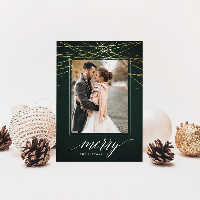 Golden Garland | Holiday Photo Card (Creator Uploaded)