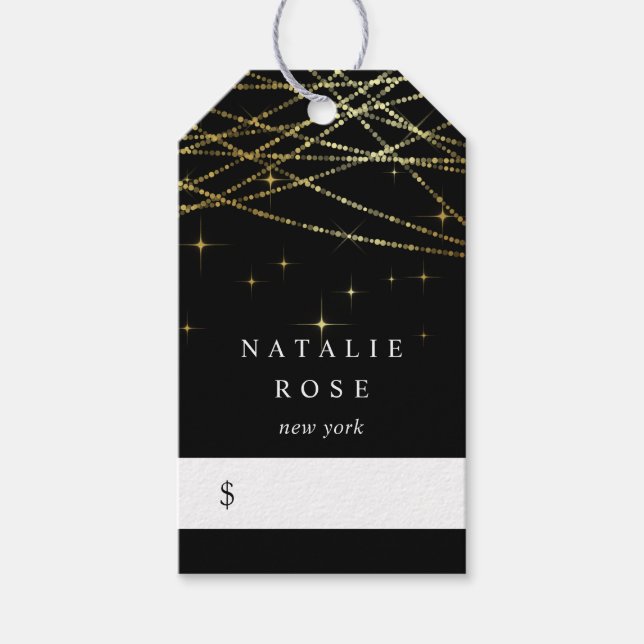 プライスタグ ガーランド Golden Garland Price Tags | Zazzle