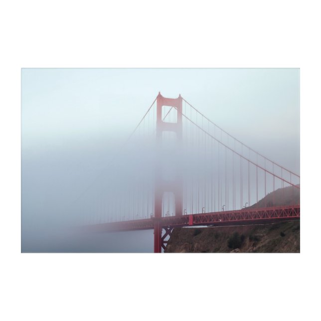 Golden Gate and Fog Acrylic Print (Front)