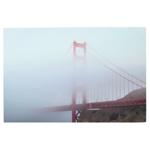 Golden Gate and Fog Metal Print