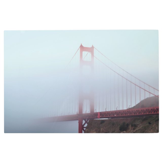 Golden Gate and Fog Metal Print (Front)