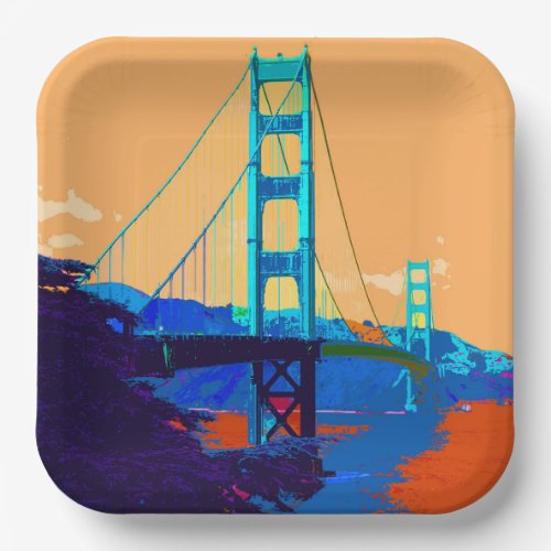 Golden Gate Bridge 002 Paper Plates