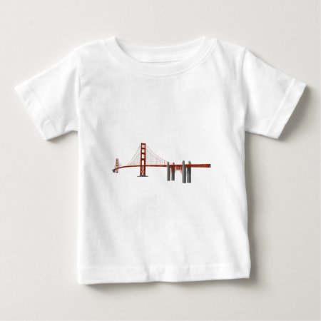 Golden Gate Bridge: 3d Model: Baby T-shirt