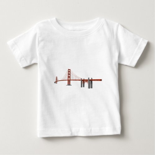 Golden Gate Bridge 3D Model Baby T_Shirt