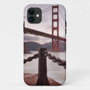 Golden Gate Bridge against mountains iPhone 11 Case