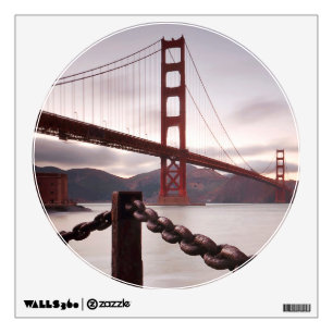 Golden Gate Bridge against mountains Wall Sticker
