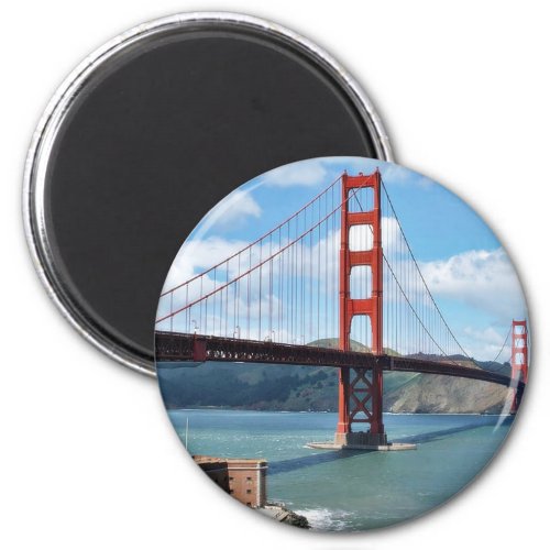Golden Gate Bridge And Fort Point In San Francisco Magnet
